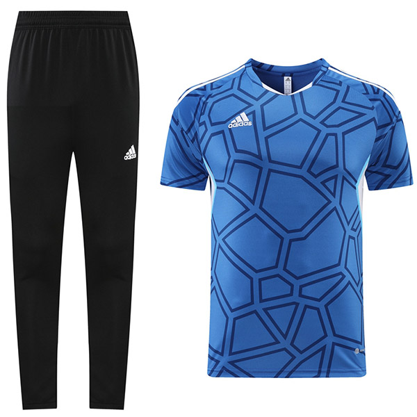 Adas maglia da allenamento sportwear uniforme da calcio da uomo maglia da calcio manica corta sport blu t-shirt 2022-2023